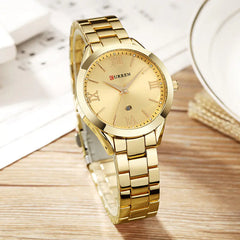CURREN 9007 Women's Waterproof Quartz Watch with Calendar