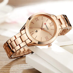 CURREN 9007 Women's Waterproof Quartz Watch with Calendar