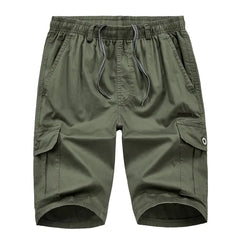 Plus Size Multi-pocket Elastic Casual Shorts