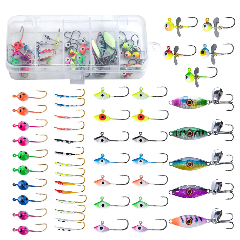 Goture Glow in The Dark Ice Fishing Jig Kit 30pc