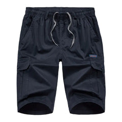 Plus Size Multi-pocket Elastic Casual Shorts