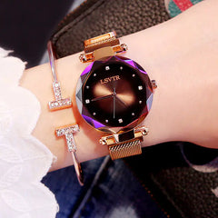 Women's Starry Quartz Watch with Magnetic Strap