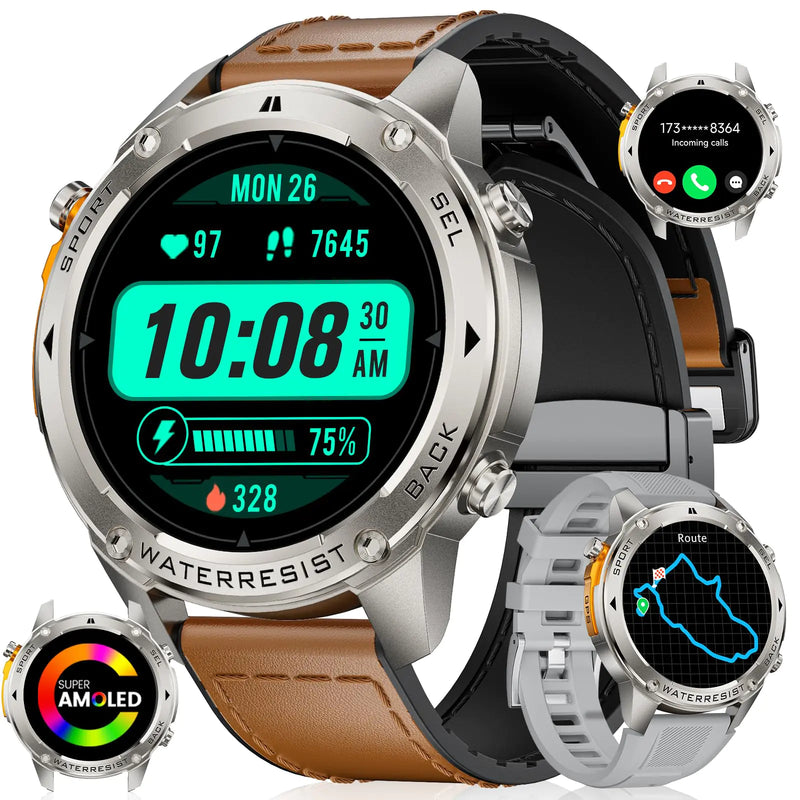 LIGE GPS Military Smart Watch for Men
