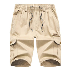 Plus Size Multi-pocket Elastic Casual Shorts