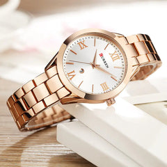 CURREN 9007 Women's Waterproof Quartz Watch with Calendar
